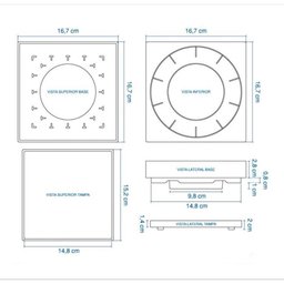Ralo Oculto com Tela 15x15 Quadrado Branco - 5