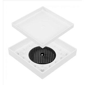 Ralo Oculto com Tela 15x15 Quadrado Branco