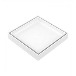 Ralo Oculto com Tela 15x15 Quadrado Branco - 2