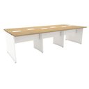 Ver imagem 4 de Plataforma de Trabalho 6 Lugares 360cm X 120cm Pé Painel F5 Cor:macadâmia com Branco