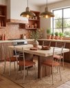 Ver imagem 2 de Kit 6 Cadeiras Lara Cromada para Cozinha em Aço Super Resistente-Assento Boucle Terracota-Gat Magazi