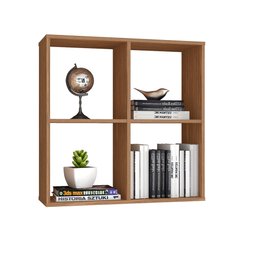 Nicho Colmeia Decorativo Para Quarto Sala De Estar Quadrado Euro 72x72 Cm C03 Noce - Lyam Decor - 1