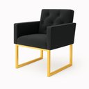 Ver imagem 5 de Poltrona para Sala de Estar Reforçada Recepção Base Ferro Preto