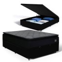 Ver imagem 1 de Cama Box com Baú Casal Preto + Colchão Casal D45 Espuma 138cm - Hellen