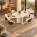 Ver imagem 5 de Mesa de Jantar 6 Lugares Chanel Off White DJ Móveis