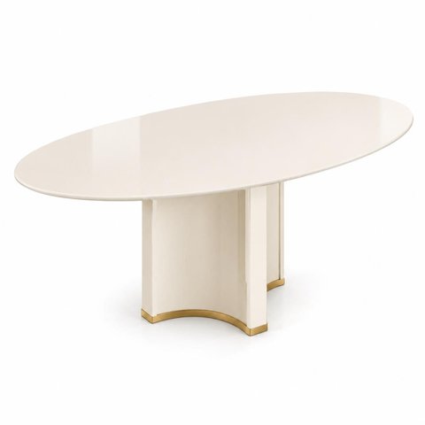 Mesa de Jantar 6 Lugares Chanel Off White DJ Móveis