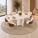 Ver imagem 2 de Mesa de Jantar 6 Lugares Chanel Off White DJ Móveis