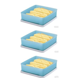 Tupperware Kit 03 Refri Box 400ml Cor Azul Tupperware Kit 03 Refri Box 400ml Cor Azul