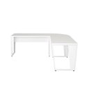 Ver imagem 4 de Mesa em L Escritório 210cm X 210cm Pés Metal F5 Office Cor:branco