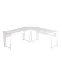 Ver imagem 3 de Mesa em L Escritório 210cm X 210cm Pés Metal F5 Office Cor:branco