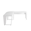 Ver imagem 2 de Mesa em L Escritório 210cm X 210cm Pés Metal F5 Office Cor:branco