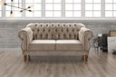 Ver imagem 3 de Sofá 2 Lugares Duquesa Chesterfield Namoradeira Bella Decor - Veludo Capuccino 250