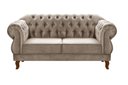 Ver imagem 1 de Sofá 2 Lugares Duquesa Chesterfield Namoradeira Bella Decor - Veludo Capuccino 250