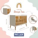 Ver imagem 7 de Jogo de Quarto Infantil Isis Guarda Roupa 3 Portas e Berço Areia/Savana - Reller Móveis