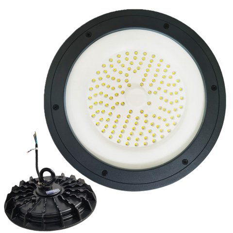 Luminaria Ufo Led 100w Highbay 160º Galpao Empresa Industrias Segurança Jardim Quintal Economia Sola