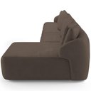 Ver imagem 7 de Sofá 5 Lugares com Chaise Direito Sala Living 388cm Arlo F04 Veludo Marrom - Lyam Decor