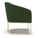 Ver imagem 6 de Poltrona Sala Decorativa Stella Base Industrial Champanhe Sintético Pu Verde D03 - D’Rossi