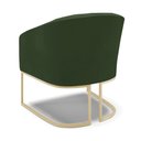 Ver imagem 7 de Poltrona Sala Decorativa Stella Base Industrial Champanhe Sintético Pu Verde D03 - D’Rossi