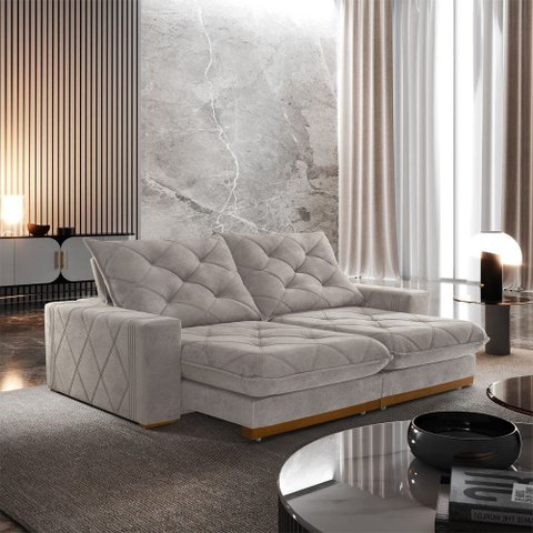 Sofá Retrátil Muzambinho 2,90m 05 Lugares Molas Ensacadas Txr