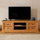Ver mais imagens de Rack Tv Bancada 55 Polegadas Madeira Maciça 4 Gavetas 2 Nichos Kent Madeirado Idimex