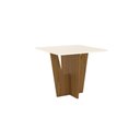 Ver imagem 2 de Mesa Quadrada 90 x 90 cm Sala De Jantar Cozinha sem Vidro MDF Branco Off White Madeira Nature