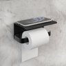 Kit Acessório para Banheiro Preto 4 Peças C/suporte Celular - 2
