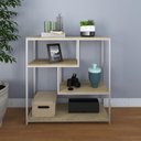 Ver imagem 2 de Estante Brooklyn Baixa 04 Prateleiras 94x90x30cm
