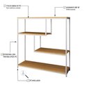 Ver mais imagens de Estante Brooklyn Baixa 04 Prateleiras 94x90x30cm