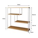 Ver imagem 7 de Estante Brooklyn Baixa 04 Prateleiras 94x90x30cm