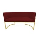 Ver imagem 1 de Namoradeira Decorativa Luana Suede Marsala Base Dourada Mz Decor