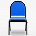 Ver imagem 7 de Kit 6 Cadeiras Hoteleiras Auditório Empilhável Sintético M23 Azul - Mpozenato