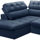 Ver imagem 5 de Sofá 3 Lugares Retrátil Reclinável Chaise Esquerdo 243cm Solin F04 Veludo Azul - Lyam Decor