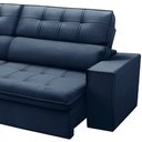 Ver imagem 6 de Sofá 3 Lugares Retrátil Reclinável Chaise Esquerdo 243cm Solin F04 Veludo Azul - Lyam Decor