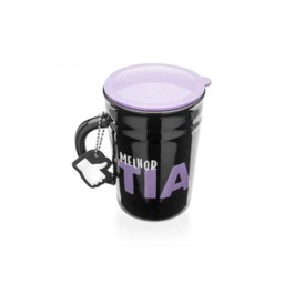 CANECA COM TAMPA E CHAVEIRO MELHOR TIA - 1
