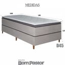 Ver imagem 4 de Colchão Solteiro Molas Ensacadas Vision + Base 088x188x71 Bom Pastor