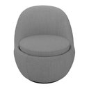 Ver imagem 6 de Kit 02 Poltronas Orgânicas Living Memphis Base Giratória Linho Cinza Escuro - Desk Design