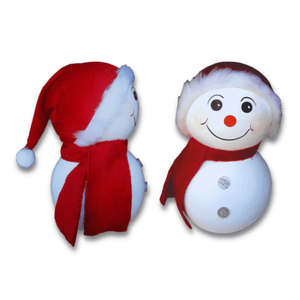Decoração Casa Festa Natal Boneco Das Neves em Cerâmica:vermelho