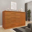 Ver imagem 2 de Cômoda com 4 Gavetas 134cm Multimóveis CR35473 Cinamomo
