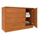 Ver imagem 4 de Cômoda com 4 Gavetas 134cm Multimóveis CR35473 Cinamomo
