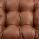 Ver imagem 3 de Poltrona Costela Corino + Puff Base Reforçada Metal Preto Caramelo