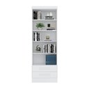 Ver imagem 5 de Livreiro Multiuso com 2 Gavetas Branco Kit com 3 - FdECOR