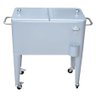 Cooler Carrinho para Bebidas em Metal Retro Cinza Grey Fullway - 1