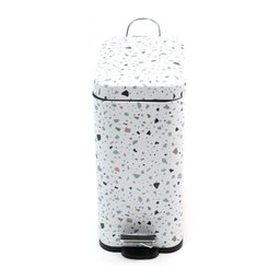 Lixeira Retangular de Metal com Pedal Granilite 5l - Oikos - 2