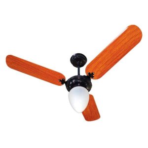Ventilador de Teto Venti-delta New Delta Light Mogno/preto 383172 3 Pás Globo Pera 110v