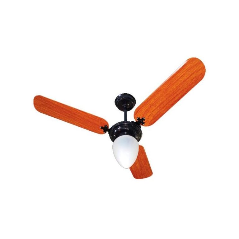 Ventilador de Teto Venti-delta New Delta Light Mogno/preto 383172 3 Pás Globo Pera 110v