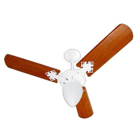 Ventilador de Teto Venti-Delta New Delta Light Mogno/Branco 383273 3 Pás Globo Pera 220V