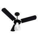 Ver imagem 1 de Ventilador de Teto Venti-delta New Delta Light Preto 383255 3 Pás Laqueado 220v