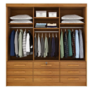 Ver imagem 2 de Guarda Roupa 3 Portas 9 Gavetas com Espelho Chicago - Tcil Móveis - Cinamomo