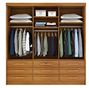 Ver imagem 2 de Guarda Roupa 3 Portas 9 Gavetas com Espelho Chicago - Tcil Móveis - Cinamomo