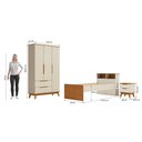 Ver imagem 7 de Quarto Infantil CB1495 com Cama Guarda-Roupa e Mesa MDP BP Argila-Jequetiba Kappesberg
